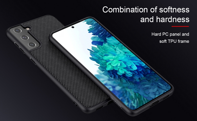 Ốp Lưng Samsung Galaxy S21 Plus Dạng Vải Hiệu Nillkin TexTured được làm bằng chất liệu nhựa cao cấp dạng vải,họa tiết carô nhuyễn siêu sang chảnh.